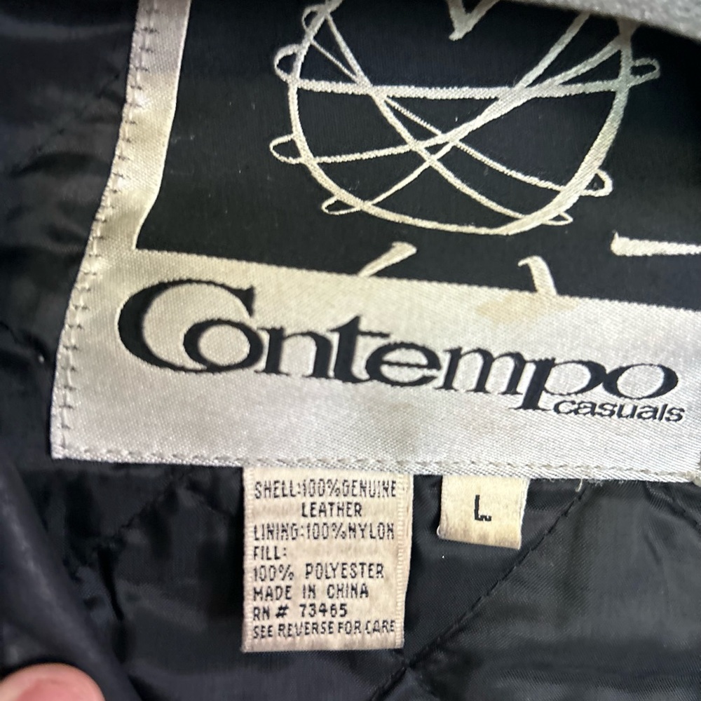 CONTEMPO cropped motorcycle jacket size L Leather